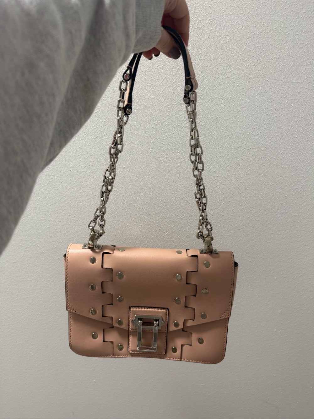Proenza Schouler Blush Pink Leather Chain Shoulder Bag